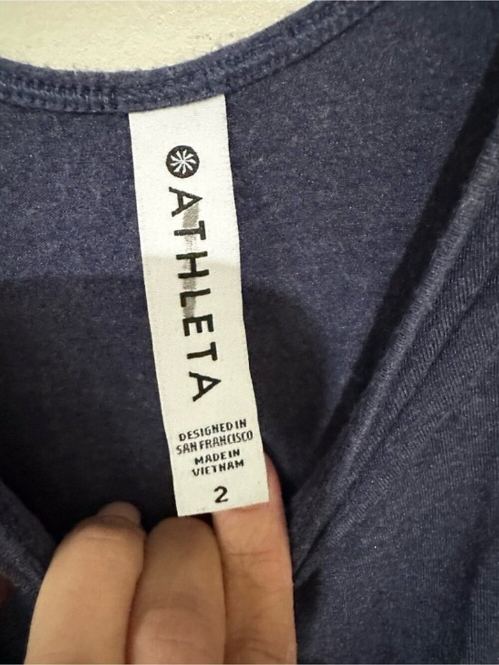 Athleta Navy Blue Wide Leg Jumpsuit Size 2 Modal Blend Sleeveless Lounge Travel - Picture 6 of 10
